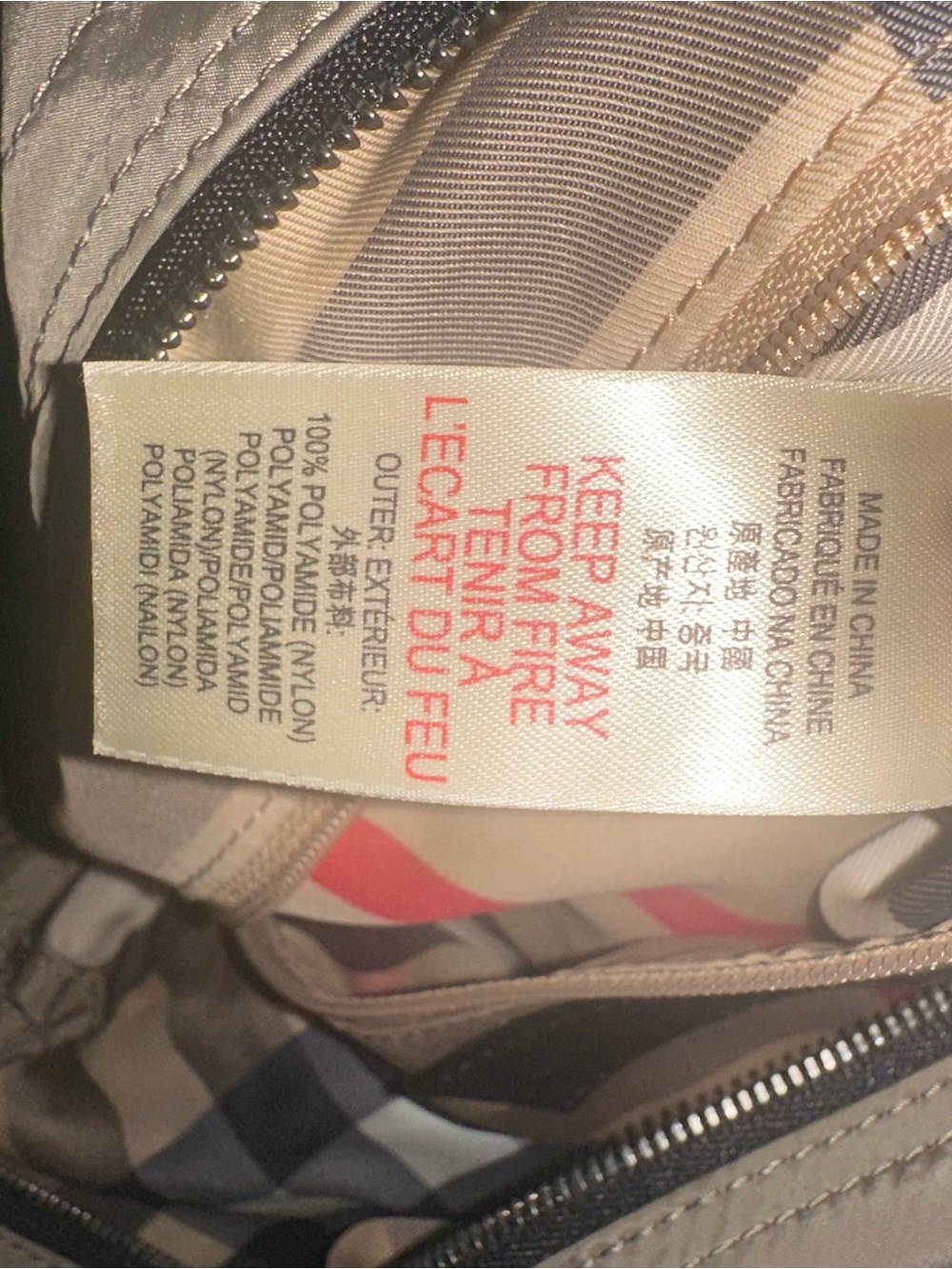 Burberry Spacious Taupe Tote with Black Handles - Picture 9 of 10